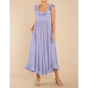 image:imageRVivimos Womens Summer Sleeveless Square Neck Midi Dress  Boho Ruffle Tie Back Backless with Pockets Plaid Flowy Casual OutfitsPurple
