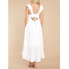 image:imageRVivimos Womens Summer Sleeveless Square Neck Midi Dress  Boho Ruffle Tie Back Backless with Pockets Plaid Flowy Casual OutfitsWhite
