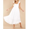 image:imageRVivimos Womens Summer Sleeveless Square Neck Midi Dress  Boho Ruffle Tie Back Backless with Pockets Plaid Flowy Casual OutfitsWhite