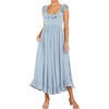 image:imageRVivimos Womens Summer Sleeveless Square Neck Midi Dress  Boho Ruffle Tie Back Backless with Pockets Plaid Flowy Casual OutfitsLightblue