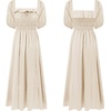 image:imageRVivimos Women Summer Cotton A Line Flowy Long DressesBeige1