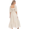 image:imageRVivimos Women Summer Cotton A Line Flowy Long DressesBeige1