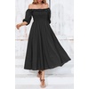 image:imageRVivimos Women Summer Cotton A Line Flowy Long DressesBlack1