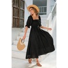 image:imageRVivimos Women Summer Cotton A Line Flowy Long DressesBlack2