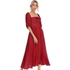 image:imageRVivimos Women Summer Cotton A Line Flowy Long DressesBurgundy1