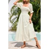 image:imageRVivimos Women Summer Cotton A Line Flowy Long DressesCream2floral