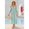 image:imageRVivimos Women Summer Cotton A Line Flowy Long DressesGreen1