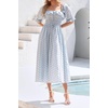 image:imageRVivimos Women Summer Cotton A Line Flowy Long DressesLightblue2polkadot