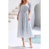 image:imageRVivimos Women Summer Cotton A Line Flowy Long DressesLightblue2polkadot