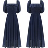 image:imageRVivimos Women Summer Cotton A Line Flowy Long DressesNavyblue1
