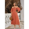 image:imageRVivimos Women Summer Cotton A Line Flowy Long DressesOrange1