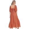 image:imageRVivimos Women Summer Cotton A Line Flowy Long DressesOrange1