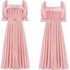 image:imageRVivimos Women Summer Cotton A Line Flowy Long DressesPink2
