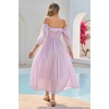 image:imageRVivimos Women Summer Cotton A Line Flowy Long DressesPurple1