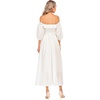image:imageRVivimos Women Summer Cotton A Line Flowy Long DressesWhite1