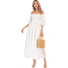 image:imageRVivimos Women Summer Cotton A Line Flowy Long DressesWhite1