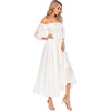image:imageRVivimos Women Summer Cotton A Line Flowy Long DressesWhite1