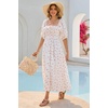 image:imageRVivimos Women Summer Cotton A Line Flowy Long DressesWhite1floral