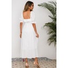 image:imageRVivimos Women Summer Cotton A Line Flowy Long DressesWhite2