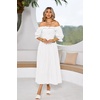 image:imageRVivimos Women Summer Cotton A Line Flowy Long DressesWhite2