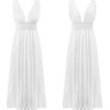 image:imageRVivimos Womens Boho Sexy Deep V Neck Side Slit Maxi DressWhite