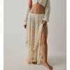 image:imageRVivimos Womens Lace See Through Floral Maxi SkirtBeige