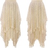 image:imageRVivimos Womens Lace See Through Floral Maxi SkirtBeige