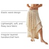 image:imageRVivimos Womens Lace See Through Floral Maxi SkirtBeige