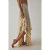 image:imageRVivimos Womens Lace See Through Floral Maxi SkirtBeige