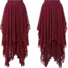 image:imageRVivimos Womens Lace See Through Floral Maxi SkirtBurgundy