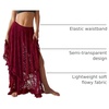 image:imageRVivimos Womens Lace See Through Floral Maxi SkirtBurgundy