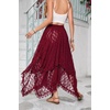 image:imageRVivimos Womens Lace See Through Floral Maxi SkirtBurgundy