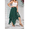 image:imageRVivimos Womens Lace See Through Floral Maxi SkirtDark Green