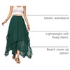 image:imageRVivimos Womens Lace See Through Floral Maxi SkirtDark Green