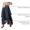 image:imageRVivimos Womens Lace See Through Floral Maxi SkirtNavy Blue