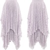 image:imageRVivimos Womens Lace See Through Floral Maxi SkirtPurple