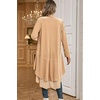 image:imageRVivimos Womens Long Velvet Blazers Coat Casual JacketsChampagne