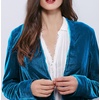 image:imageRVivimos Womens Long Velvet Blazers Coat Casual JacketsLakeblue