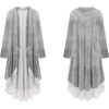 image:imageRVivimos Womens Long Velvet Blazers Coat Casual JacketsSilver