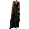 image:imageRVivimos Womens Summer Boho Elastic Waist Flowy Maxi DressBlack