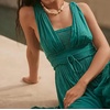image:imageRVivimos Womens Summer Boho Elastic Waist Flowy Maxi DressDark Green