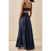 image:imageRVivimos Womens Summer Boho Elastic Waist Flowy Maxi DressNavy Blue