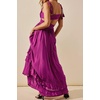 image:imageRVivimos Womens Summer Boho Elastic Waist Flowy Maxi DressPlum