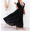 image:imageRVivimos Womens Summer Boho Loose Maxi Dress with PocketsBlack