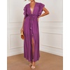 image:imageRVivimos Womens Summer Boho Loose Maxi Dress with PocketsFuchsia