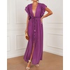 image:imageRVivimos Womens Summer Boho Loose Maxi Dress with PocketsFuchsia