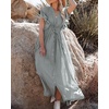 image:imageRVivimos Womens Summer Boho Loose Maxi Dress with PocketsGray