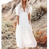 image:imageRVivimos Womens Summer Boho Loose Maxi Dress with PocketsWhite