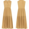 image:imageRVivimos Womens Summer Cotton Button V Neck Maxi DressGinger