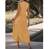 image:imageRVivimos Womens Summer Cotton Button V Neck Maxi DressGinger